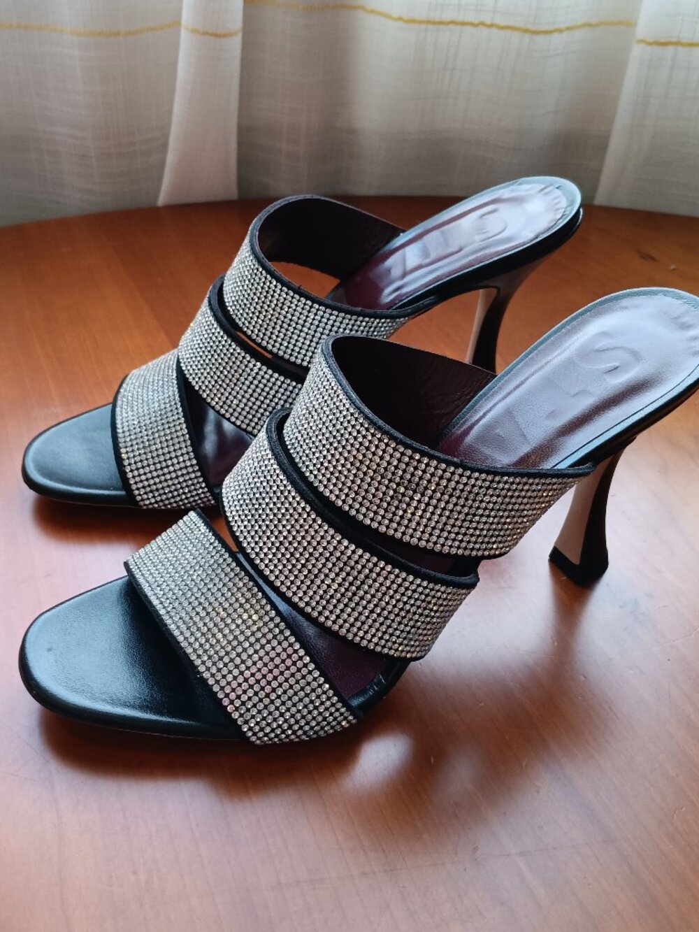 NWT STAUD Sonny Rhinestone Heel Sandal Size 37.5